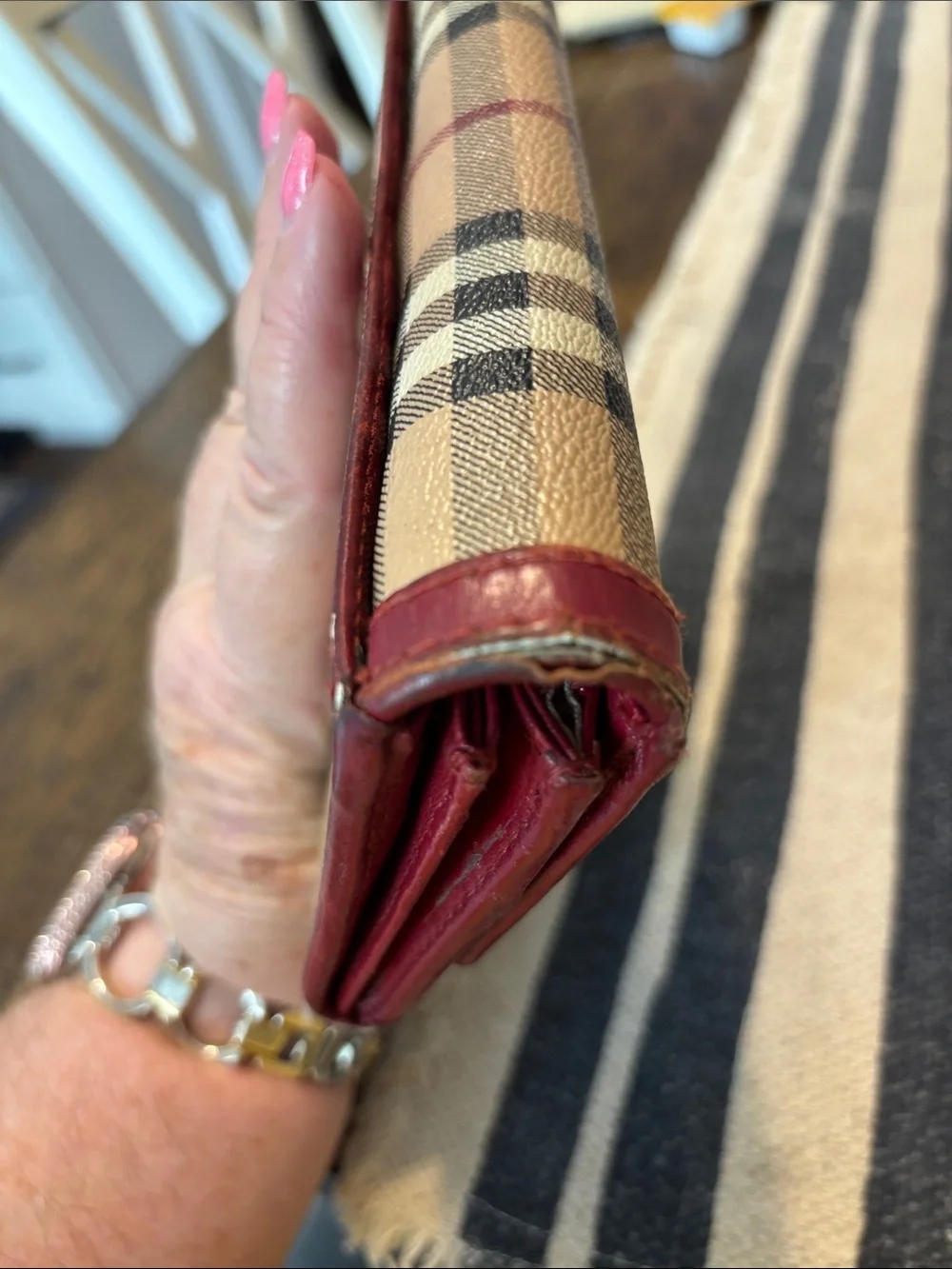 Burberry Check Continental Wallet